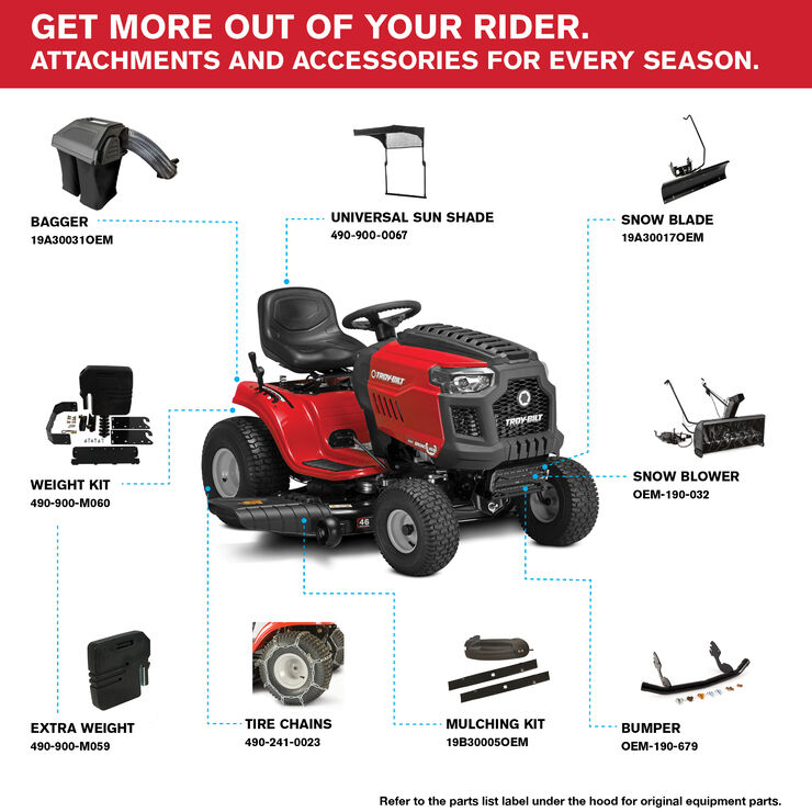 Bronco 46x Riding Lawn Mower 13a878bt066 Troy Bilt Us