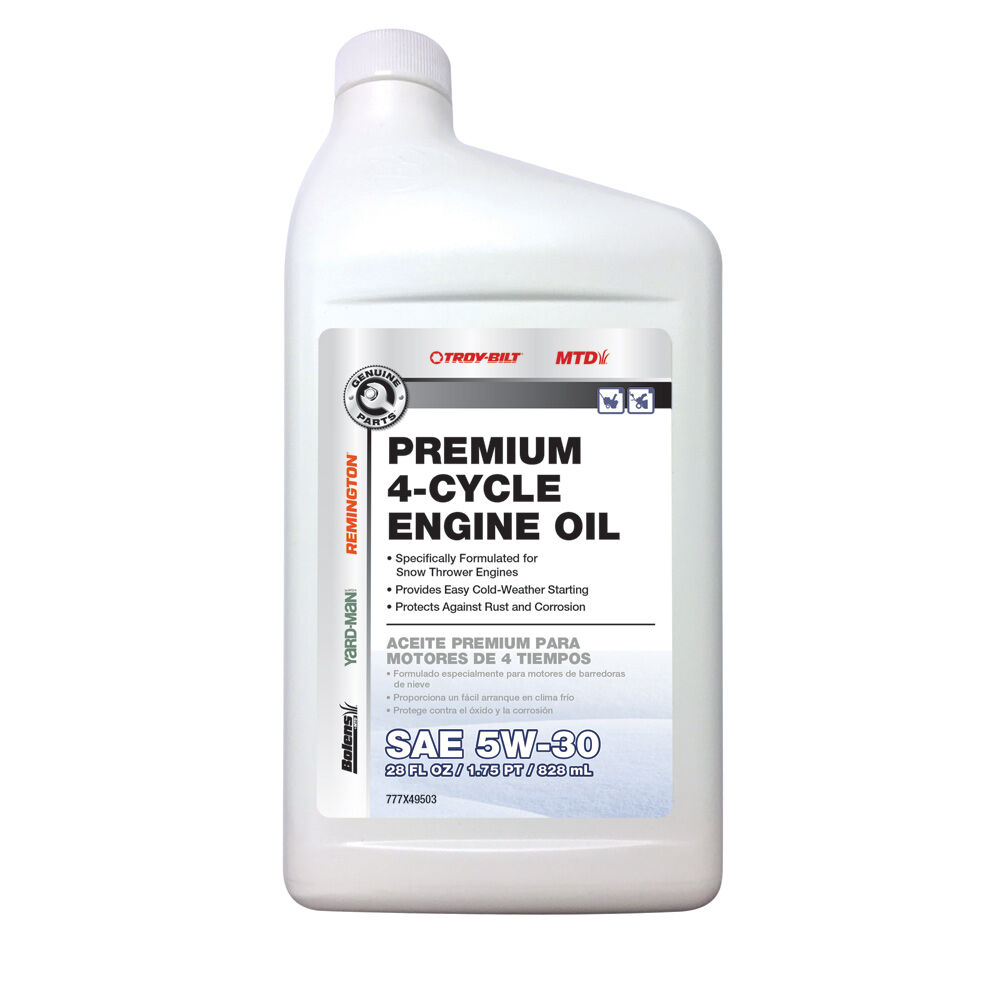 Snowblower oil top