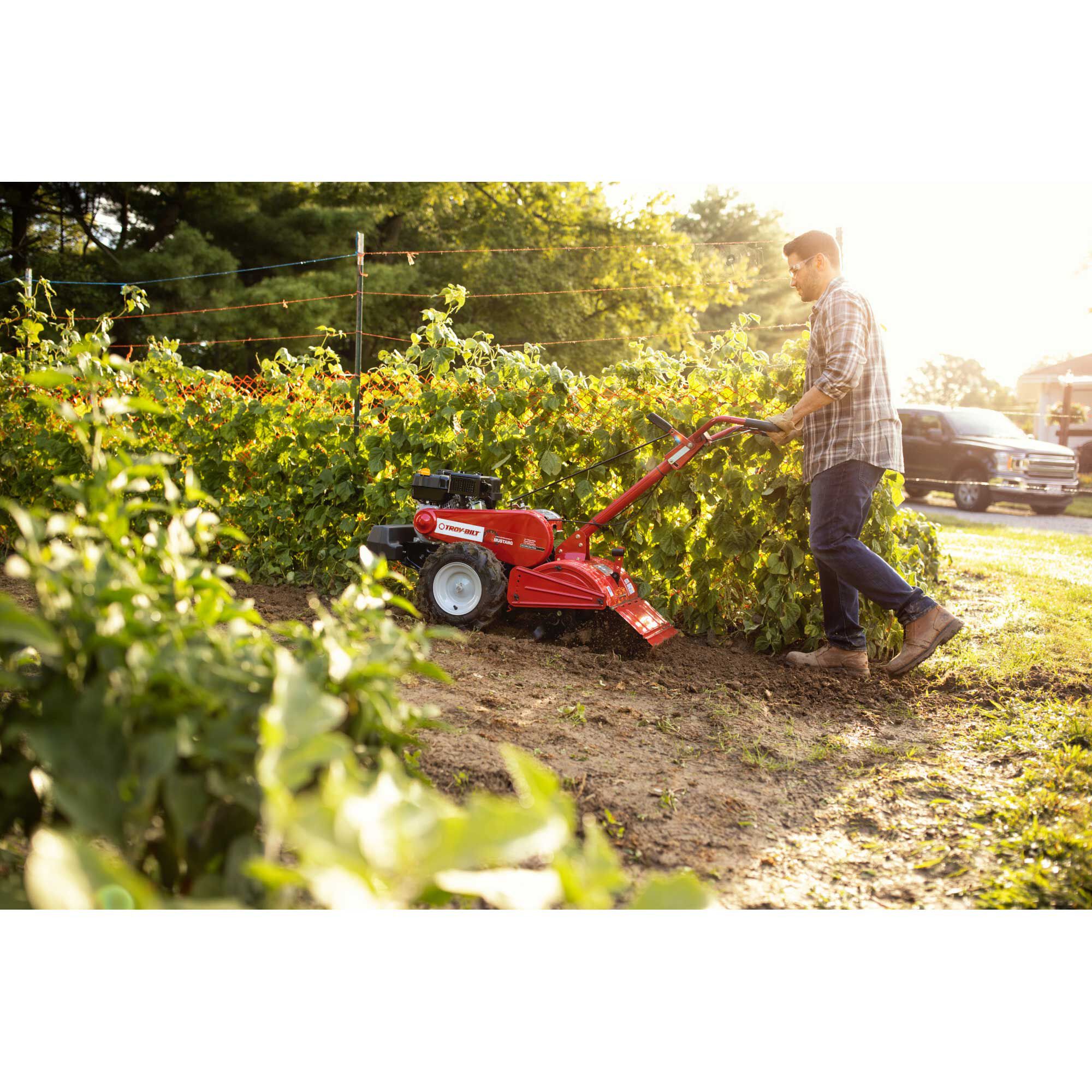 Tiller attachment for shop troy bilt riding mower
