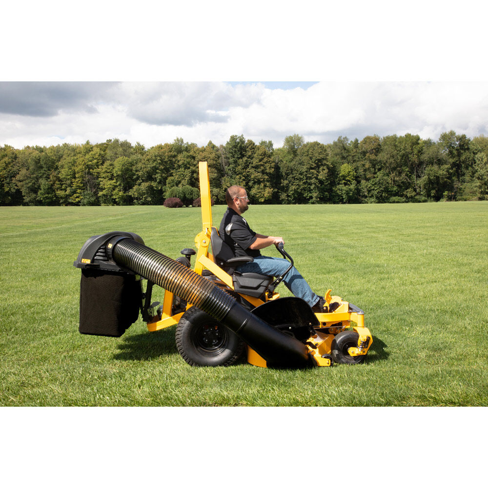 Riding mower deals with bagger