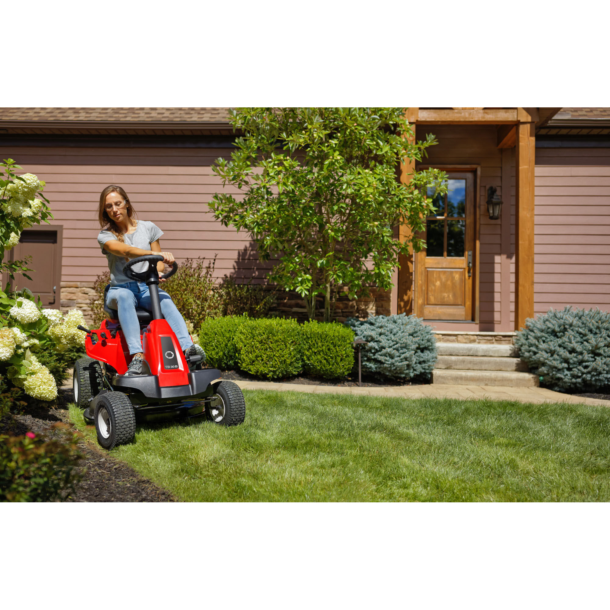 Riding lawn sales mower small