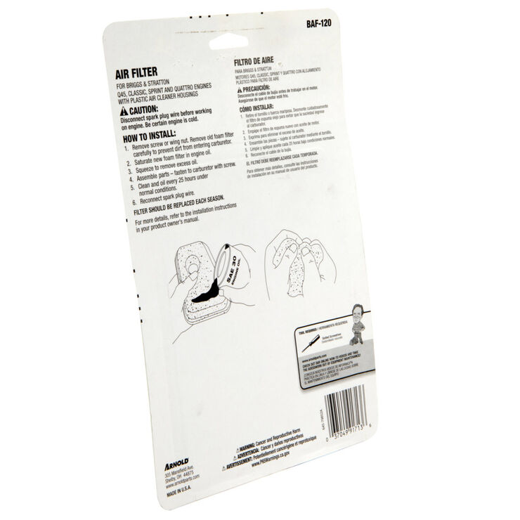 Replacement Air Filter - Briggs and Stratton 272235