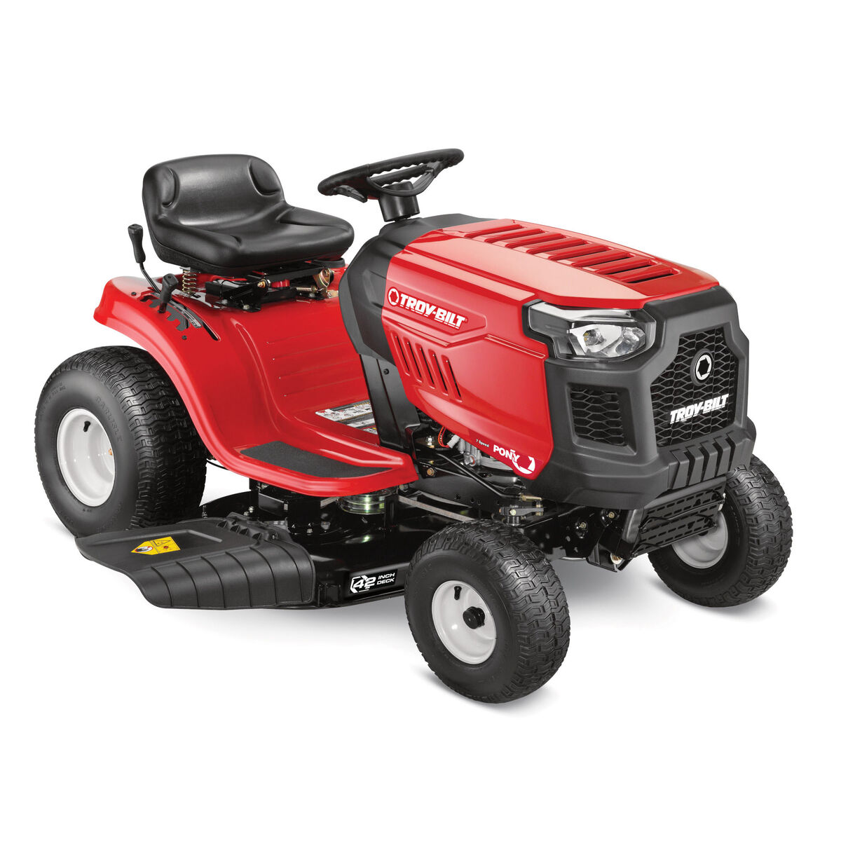 Troy-Bilt Pony 42 in. 547cc Engine 7-Speed Manual Drive Gas Front-Engine Riding Lawn Mower