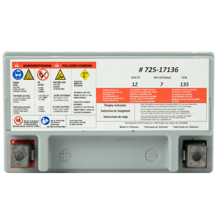 Agm Battery 725p17136 Troy Bilt Us