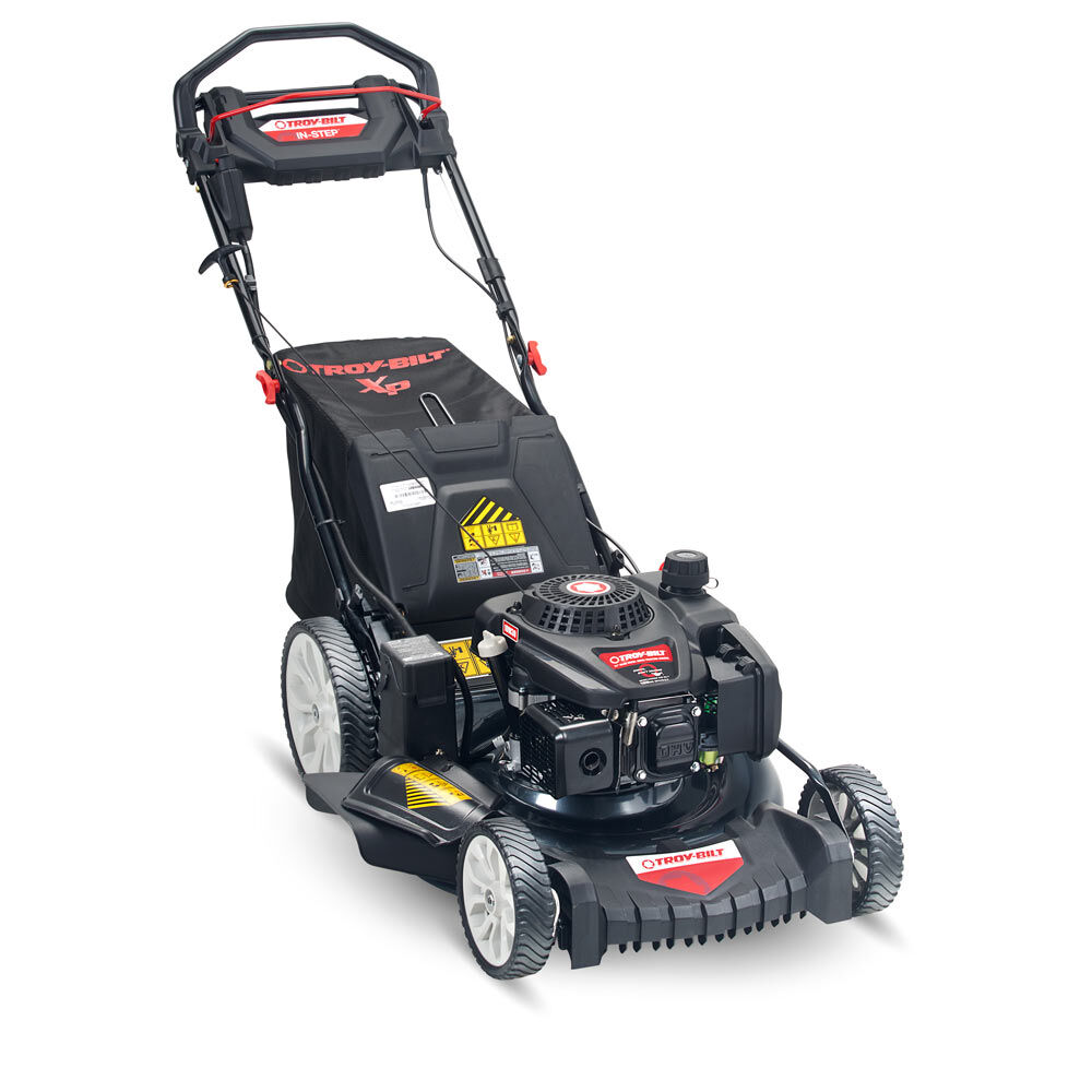 Electric start self propelled discount lawn mower with roller