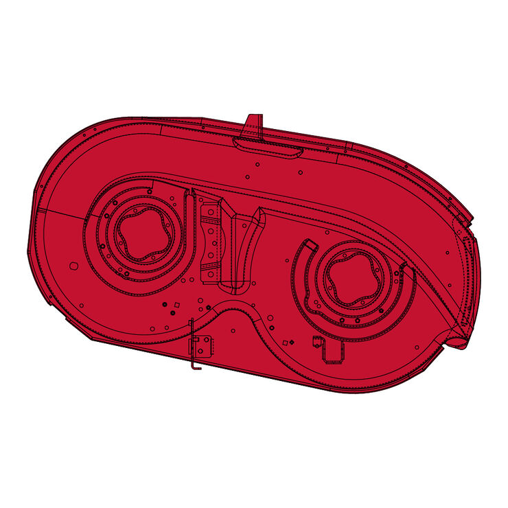 42&quot; Deck Shell without Wheel Bracket &#40;MTD Red&#41;