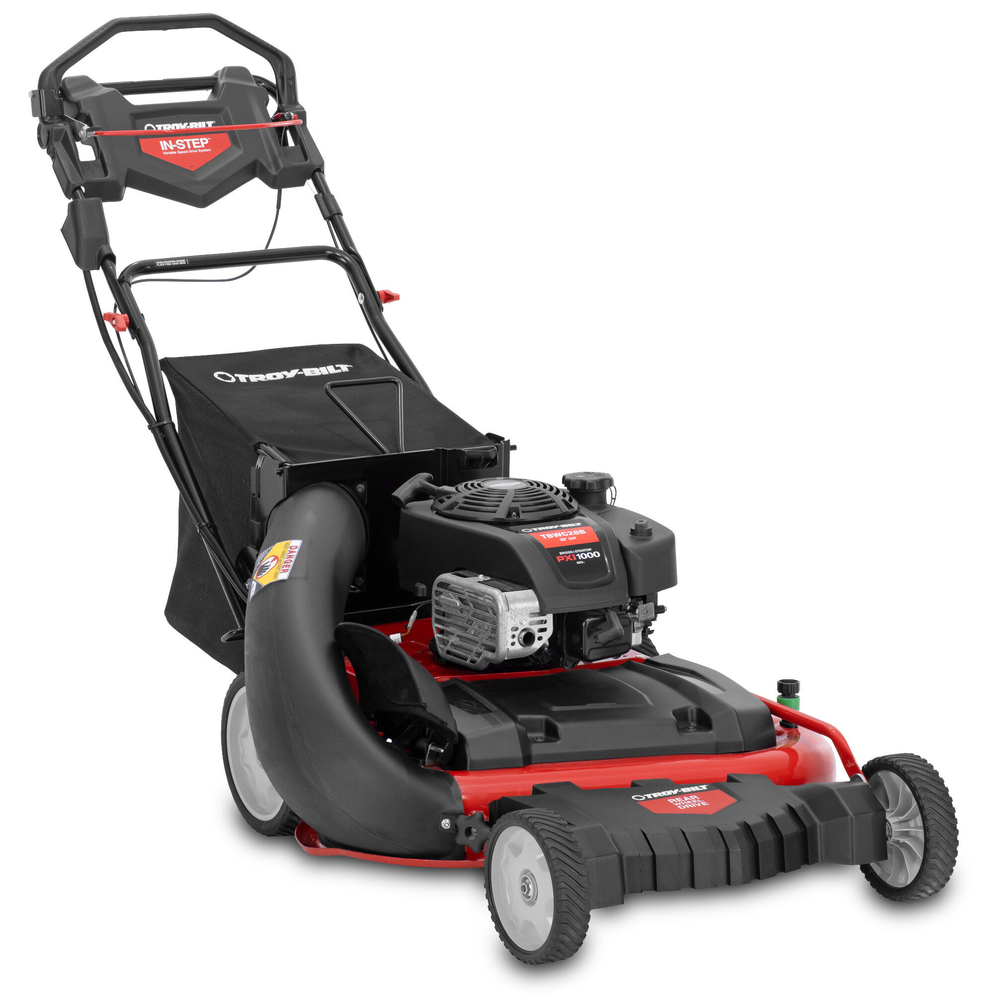 Wide area top self propelled mower