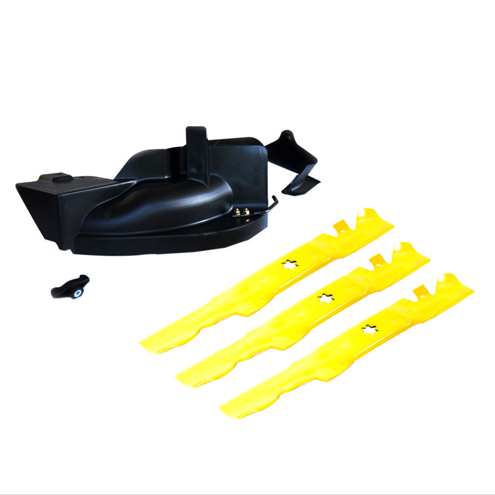 Mulching blades for clearance zero turn mowers