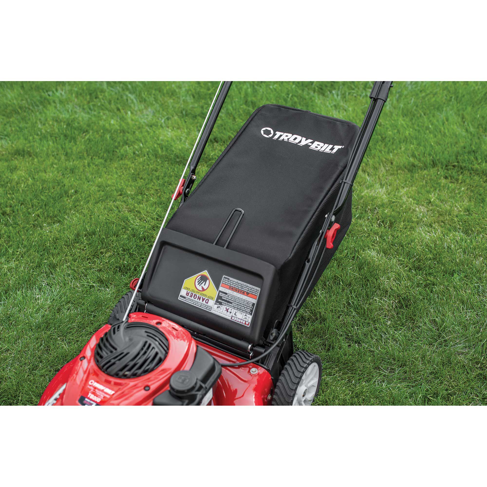 Push mower shop with a bag