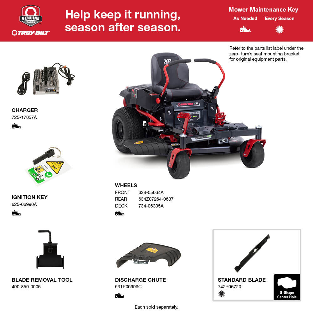 Troy bilt mustang 50 clearance battery