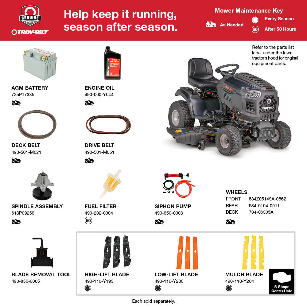 Troy bilt riding best sale lawn mower battery