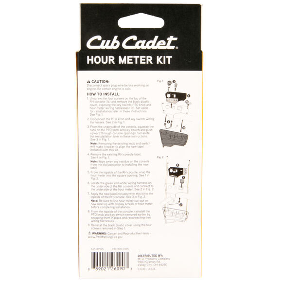 Ultima / Enduro Hour Meter Kit