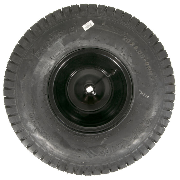 20&quot; x 8&quot; Riding Mower Rear Wheel Assembly &#40;Black Rim&#41;