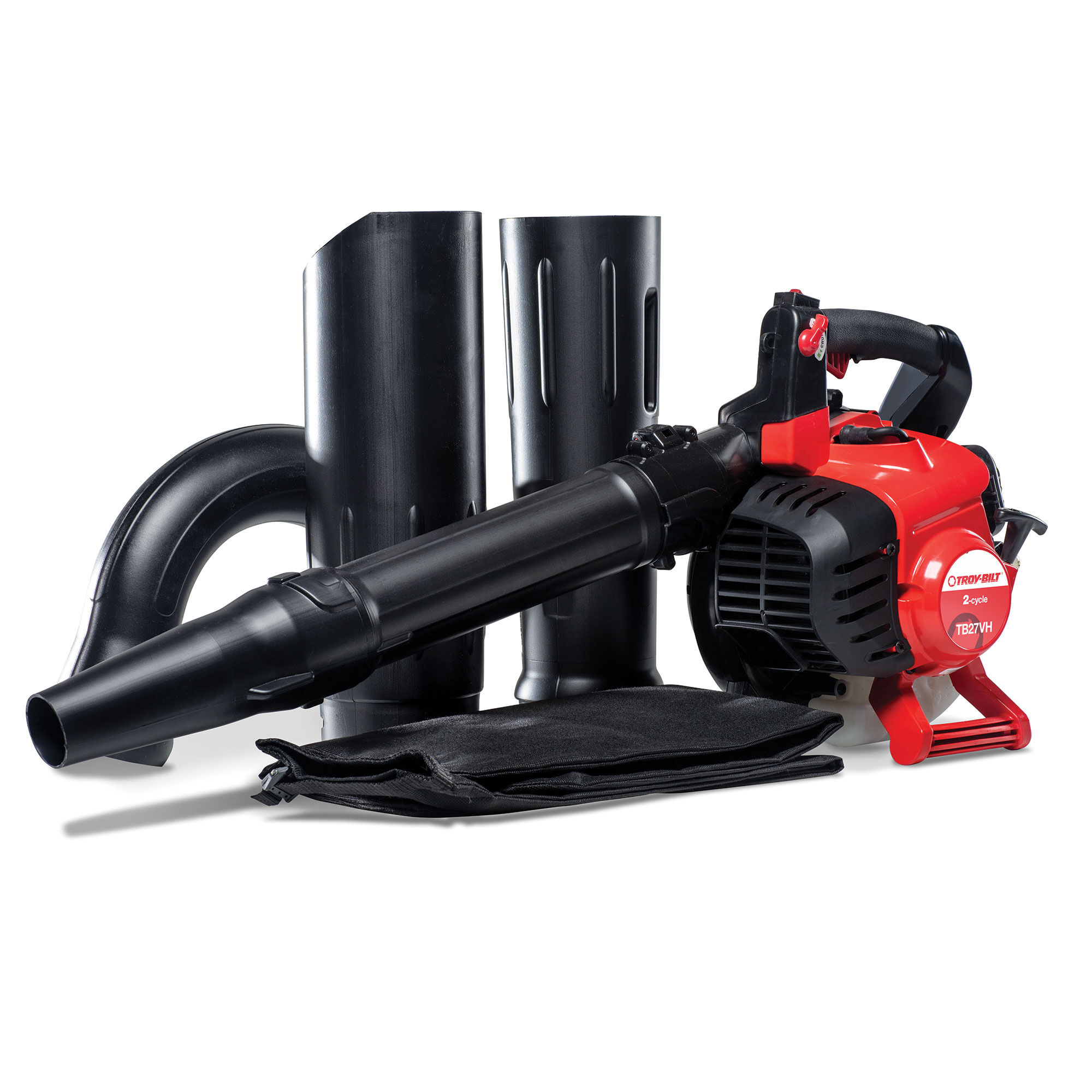 Gas leaf blower and outlet vacuum