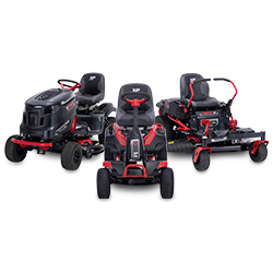 3 electric riding mowers together