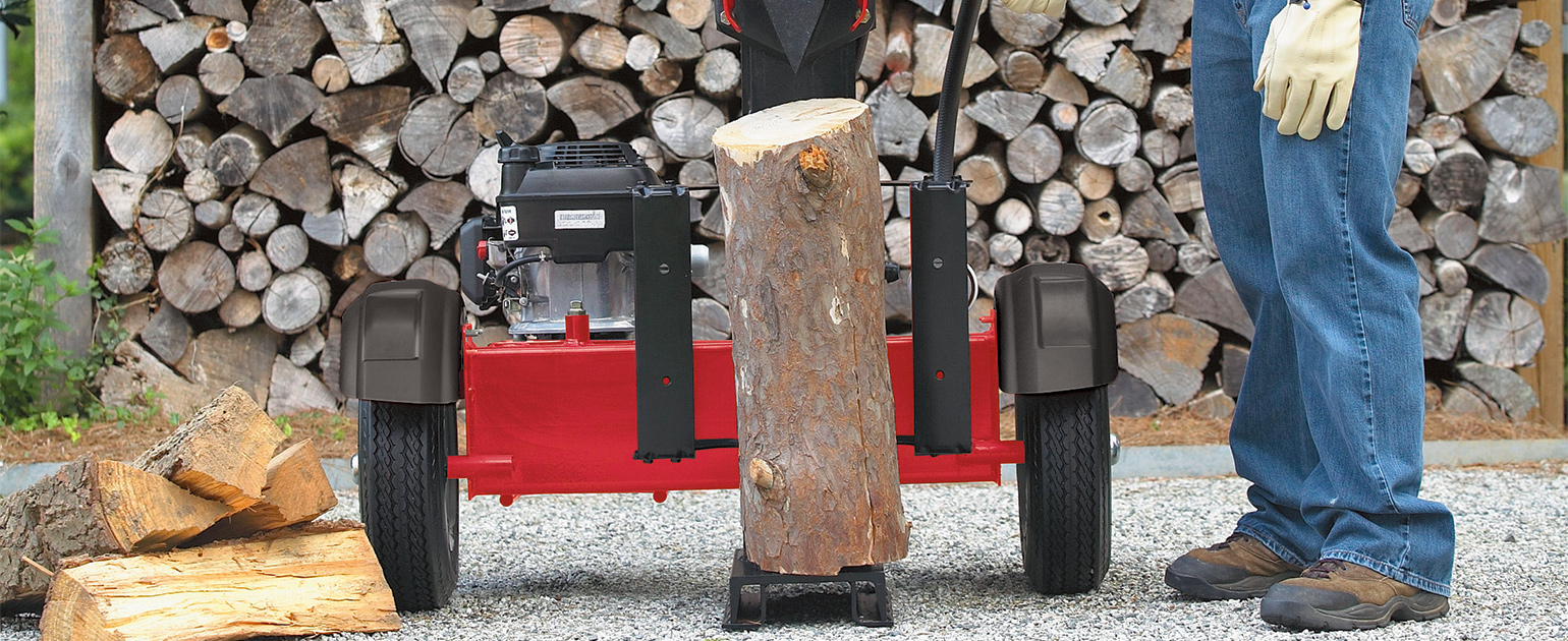 log-splitter-in-use