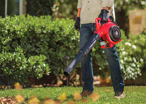 side view of Troy-Bilt Leaf Blower