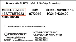 product identification label